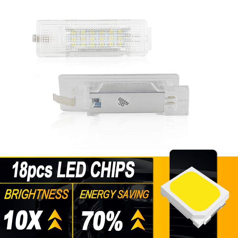 1PC/2PCS LED White Interior Trunk Light Lamp For VW Beetle A5 Caddy Jetta Golf Mk5/6/7 Passat B6/7/8 Seat Leon Toledo Cordoba