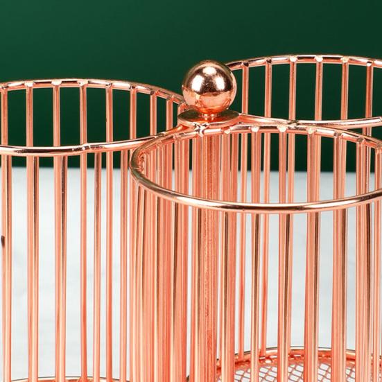 Rotating Pen Holder Creative Swivel Pen Rack Large Capacity Metal Mesh Pen Organizer for Office School Classroom