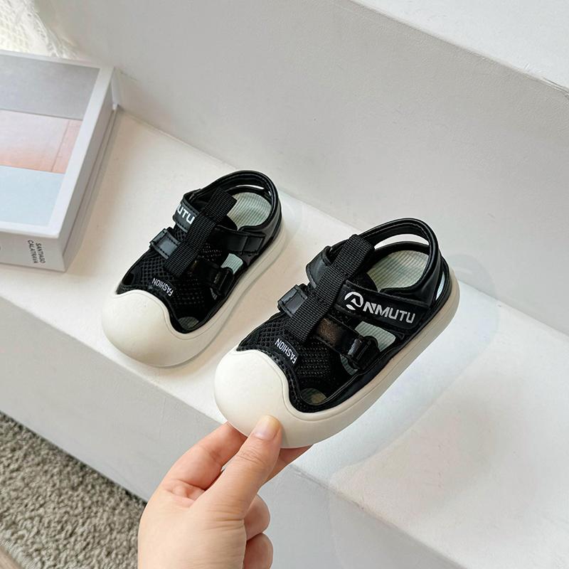 Boys' Baotou Sandals Summer New Children's Beach Shoes Soft Bottom Korean Version Breathable Girls' Sports Sandals Net