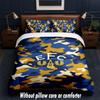 Set Biancheria da Letto Design Calcio Everton 1 Copripiumino + 2 Federe Morbido Traspirante Biancheria da Letto per la Casa