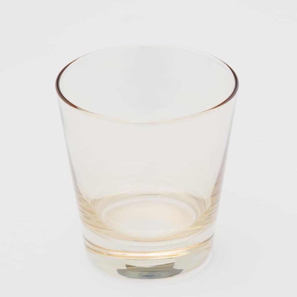 Otsuka Glass "Pinsel" Rocks Glass, Old Style, Approx. 210ml, Amber Brown, Made in Japan, 6278-725-4-1P