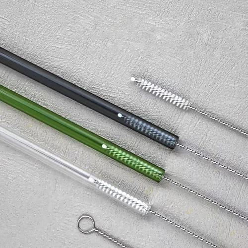 Pigeon Straw Brush, Cleaning Brush, Hose Brush, Very Fine Injector Brush, 20cm, Various Diameters, 10-Piece Set (White)