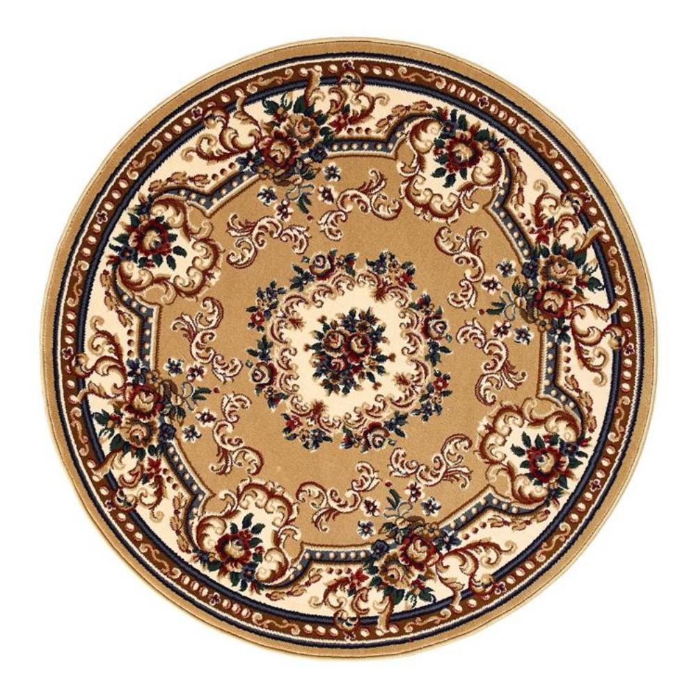 European-Style Round Rug Ideal for living rooms, dining areas, and office chairs Non-slip decorative floor mat