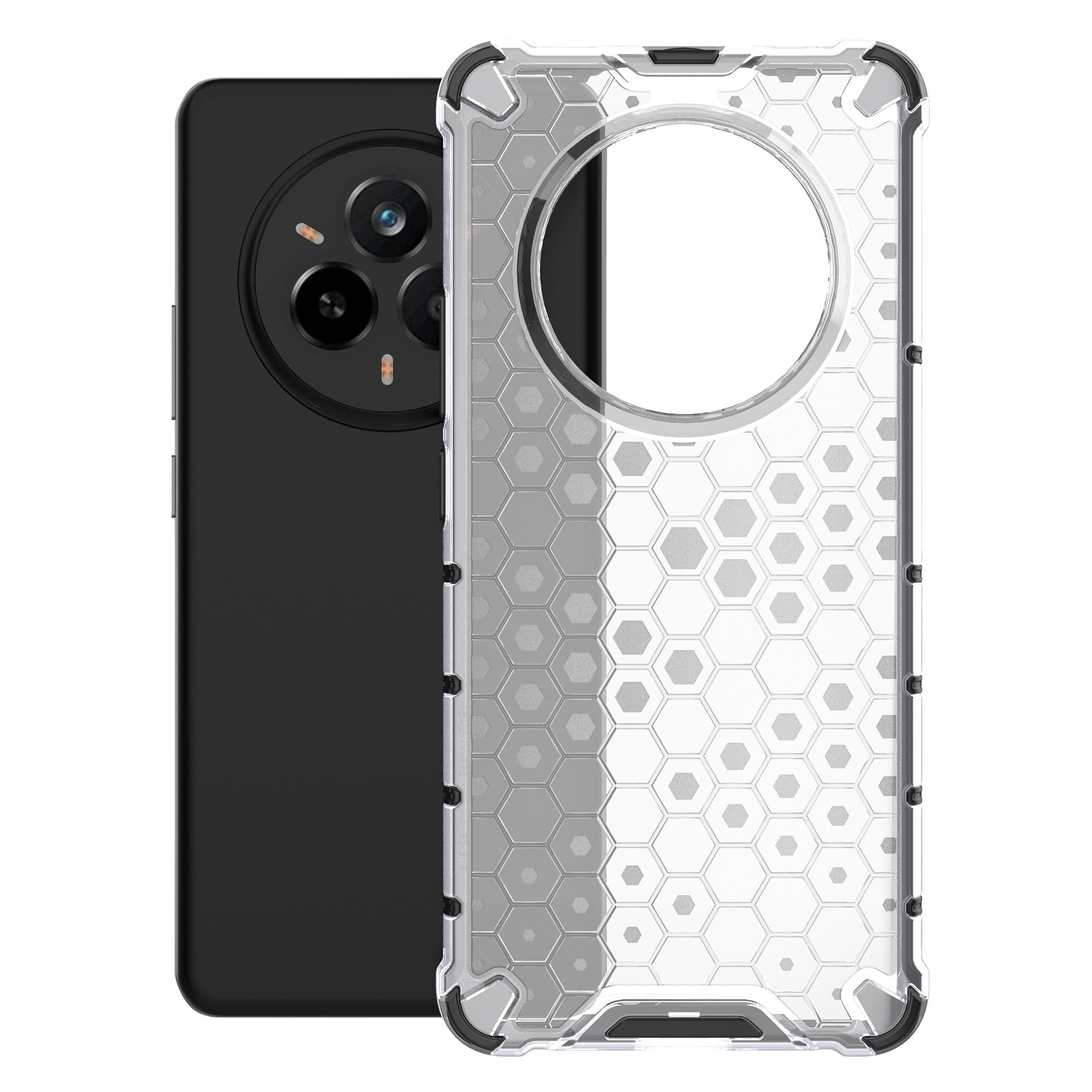 

For Realme 14 Pro 5G Case PC+TPU Phone Cover Honeycomb Shape Blue