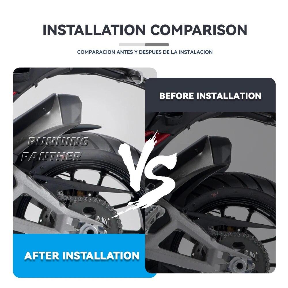 NEW Motorcycle Front Rear Wheel Hugger Extension Mudguard Extender Fender Splash Guard For Ducati Multistrada V4 S V4S  2022