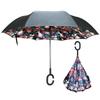 JPZYLFKZL Free Style Creative Long Shank Double Layer Inverted Umbrella Windproof Reverse C-Hook Male Golf Umbrella Reverse