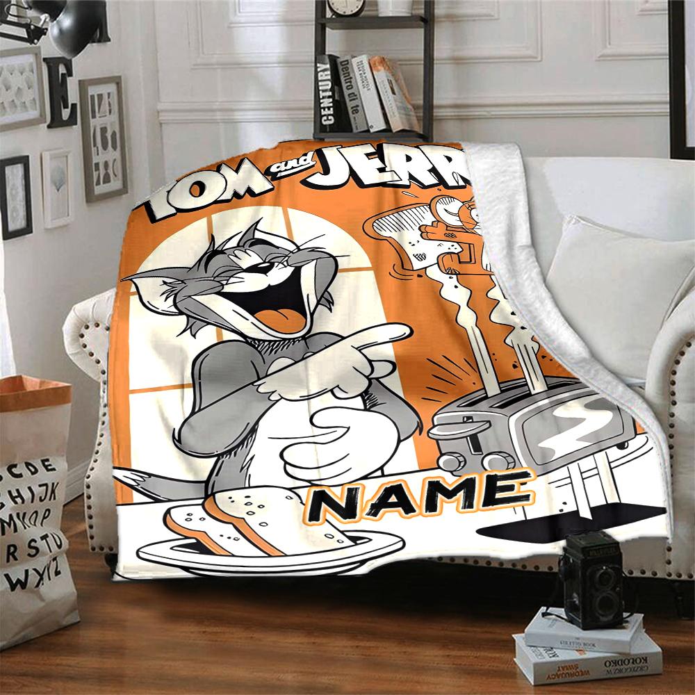 Custom 1pc Cartoon Characters Adventure Blanket, Soft And Comfortable Blanket, Casual Warm, Camping Travel Blanket, Birthday Gift Q913180