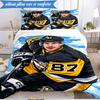 3PCS Pittsburgh Hockey Player Crosby Bedding Set,Including 1pc Duvet Cover And 2pcs Pillowcases Perfect for Bedroom, Dormitory, Fan Christmas gift
