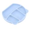 Baby Plate Silicone Divided 3 Compartments Toddler Bowl with Fork Spoon for Dining