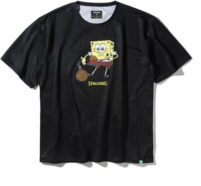 SPALDING SpongeBob Clubby Party T-Shirt, Black, Medium, SMT25050S