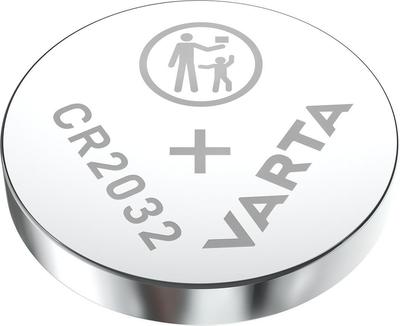 Varta Cr2032 Lithium Battery 3V 230Mah Silver B-Ftp605Y, 06032101401