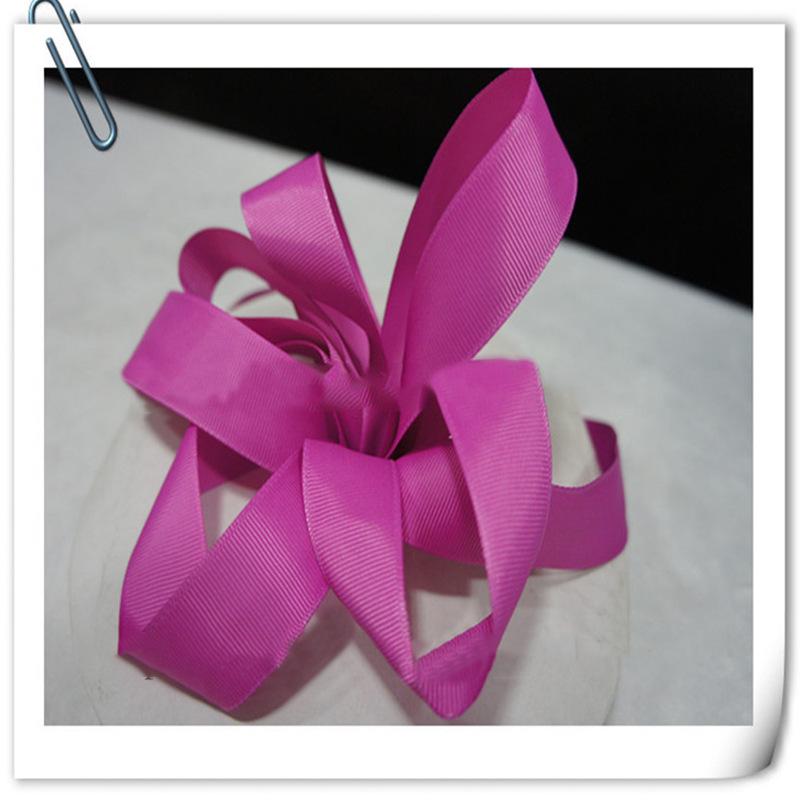 

25 мм Розово-красная и пурпурная полиэстеровая репсовая лента с горизонтальными полосками для упаковки и рукоделия