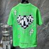 8553 CHROME HEARTS 2025 Summer New High Quality Cotton Round Neck Loose Large Size Men's and Women's T-shirt Couple T-shirt