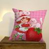 Cute Role Strawberry Shortcake-Cartoon Cushion Cover Pillow Cover Decor Pillowcase Printed Cushion Case For Couch