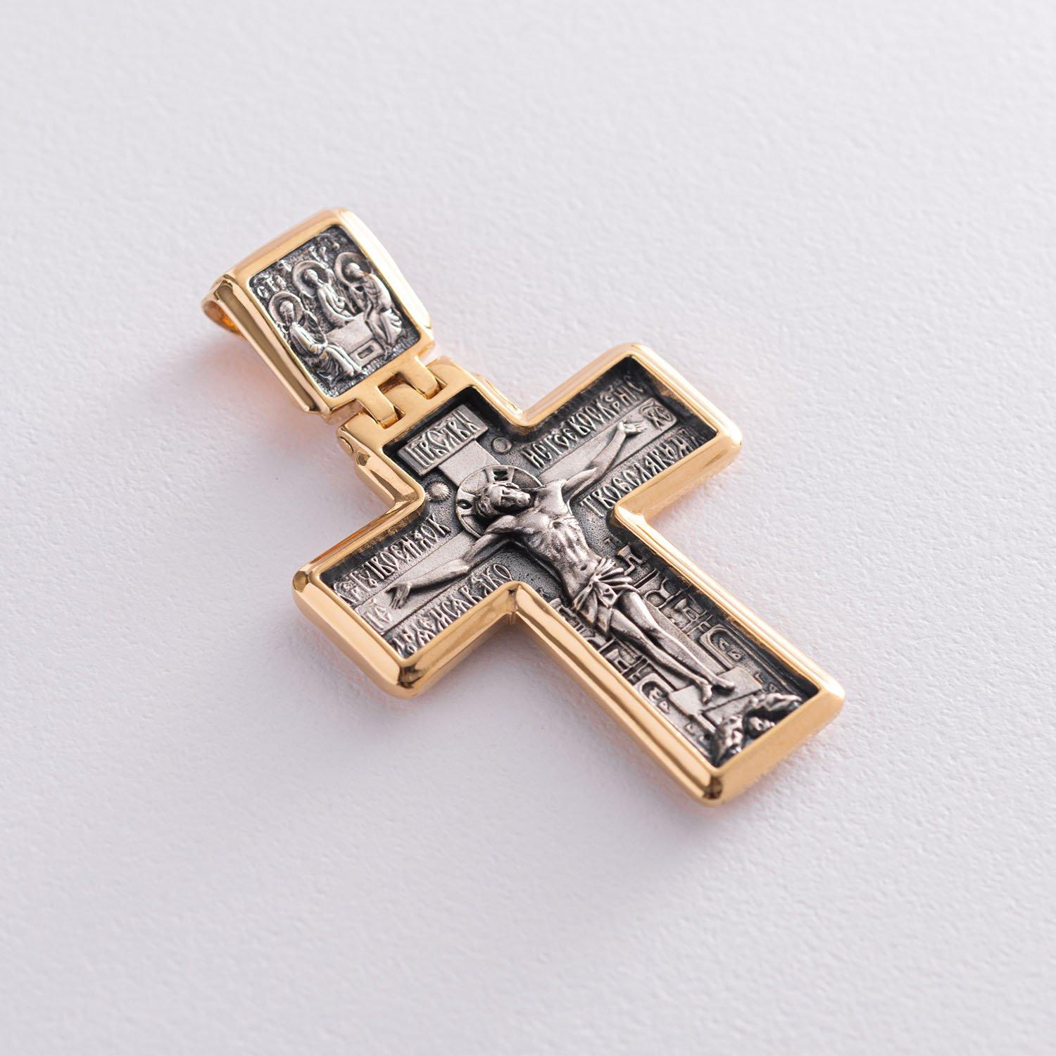 

Срібний хрестик із позолотою Розп яття Oniks срібний