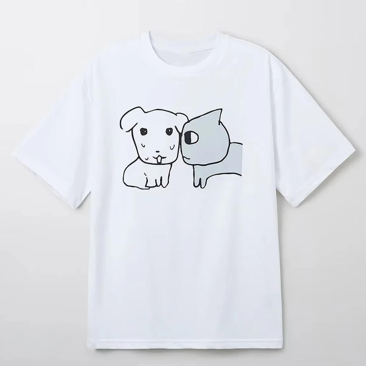 

2025 Hot New Arrive Style Funny Cartoon Emoticons Print T-Shirt Tops Men Women Cotton Casual Breathable Fashion Tops Kawaii 4XL