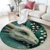 Dragon Round Area Rug,Carpet Rug for Living Room Bedroom Sofa Playroom Decor,Non-slip Floor Mat