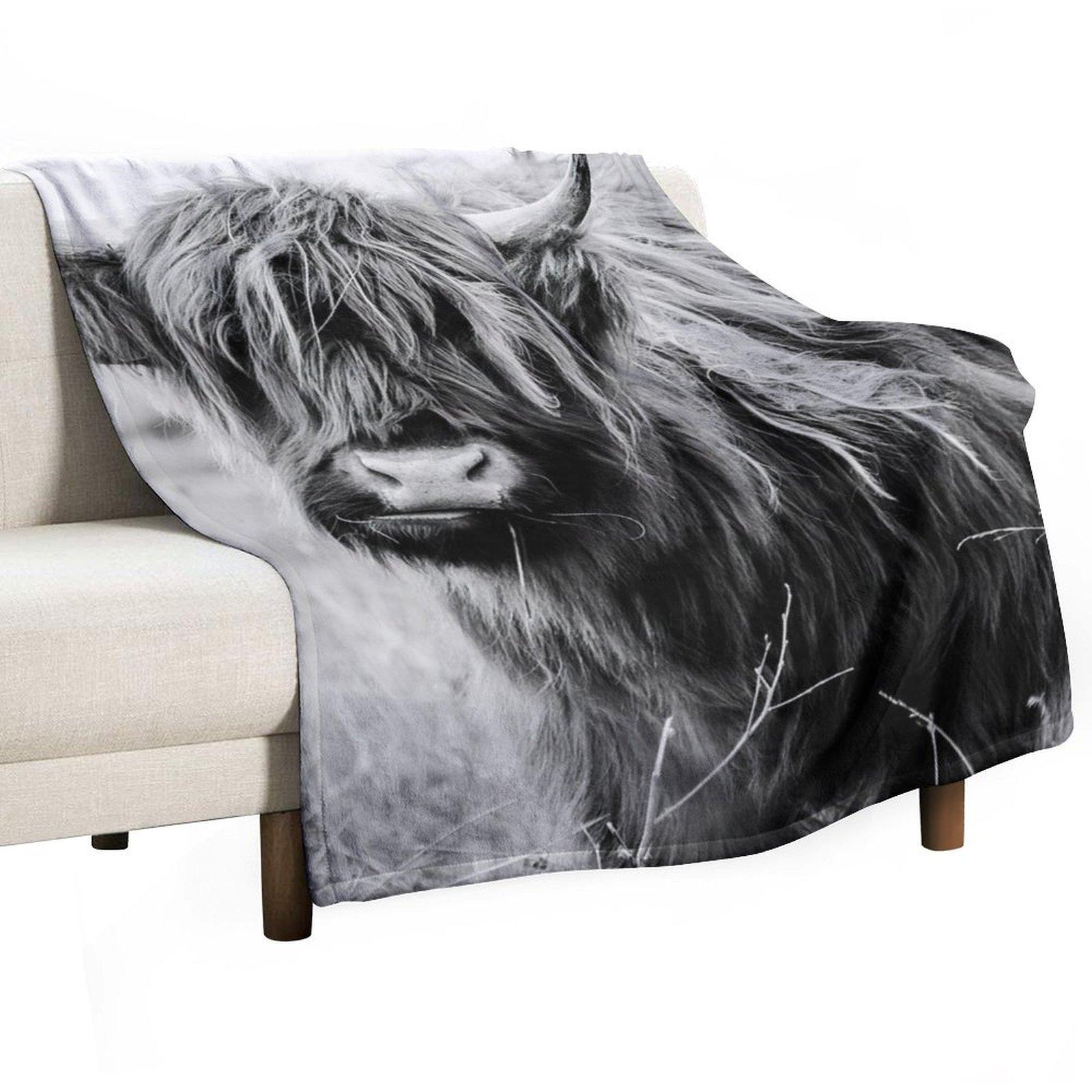 

Young Highland Cow Throw Blanket valentine gift ideas Plush Heavy Soft Big Blankets 30x40in