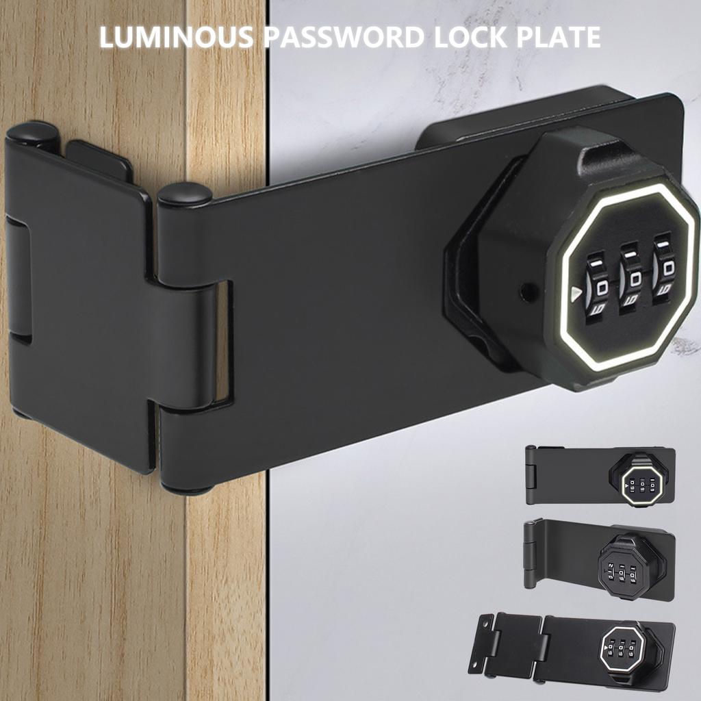 Cabinet Keyless Lock 3-Digit Combination Lock Cabinet Password Hasp Lock for Small Door Cabinets Barn Door Bathroom