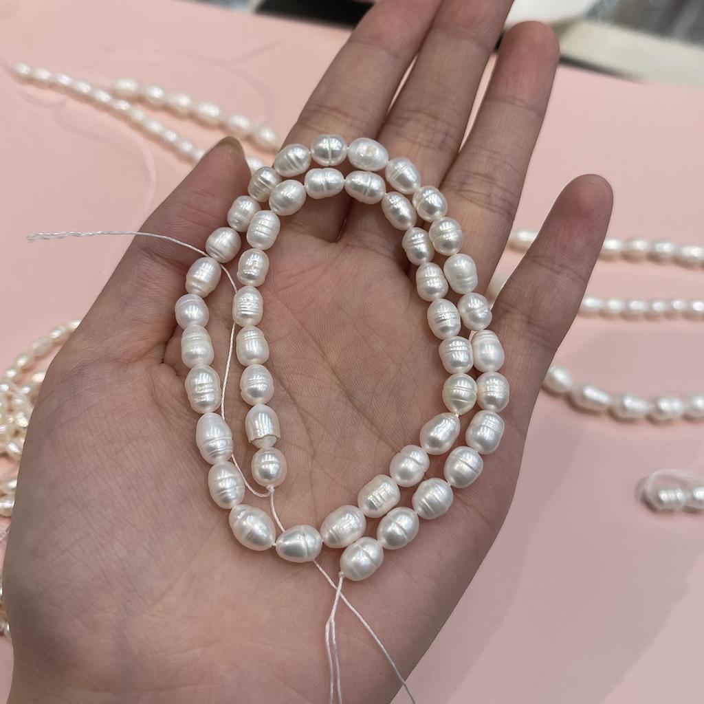 1 String A Natural White Freshwater Rice Pearls Multi Sizes, 36cm Strand, Quality Craft Beads for Custom Handmade Jewellery Projects