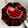 Clube de Regatas do Flamengo Print Automatic Umbrella, 8 Rib Iron Frame, Plastic Handle, Suitable for Outdoor Travel &Daily , Ideal Gift
