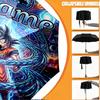 Custom Name Personalized Dragon Ball Z Print Umbrella, Auto Open Close, 8‑Rib Sturdy Frame, Commute Camping Hiking Use, Birthday Gift