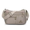 Borsa a tracolla in nylon multi-tasche con tracolla larga regolabile Borsa a spalla casual per donna Viaggi quotidiani