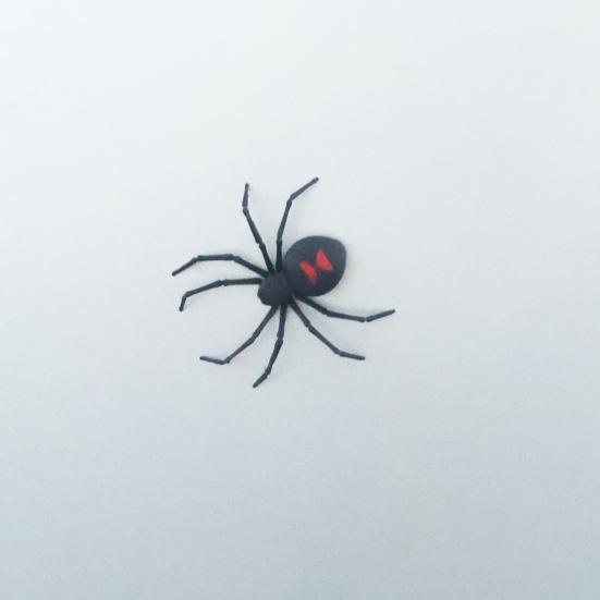 1/2/4/6Pcs Magnetic 3D Spider Decoration Scary Realistic Black Spider Halloween Prank Props Garage Door Mailbox Locker Refrigerator Magnet Fake Spider