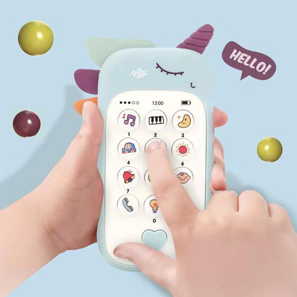 

1pc Unicorn Toy Mobile Phone, Educational Early Education Toys, Children s Music Mobile Phone 1pc синій