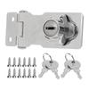 2 Packs 2.5in Keyed Hasp Lock Twist Knob Zinc Alloy Safety Hasp Latch for Drawers Mailbox Cabinet Doors