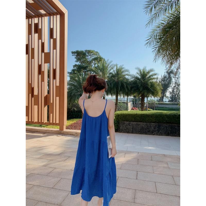 Women's Summer Halter Seaside Holiday Long Dresses