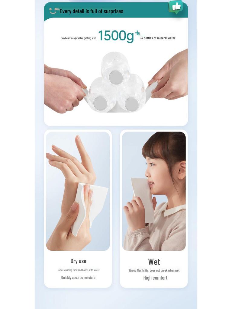 Pinxuan 3-Ply Facial Tissues, 18-Pack: Absorbent, Family-Size, Durable & Soft; Draw or Wet Use