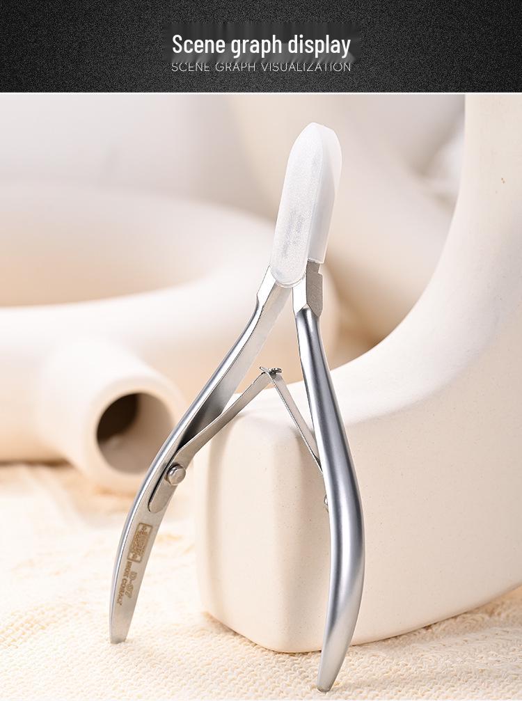 Easy Cut D07-12 Cuticle Nipper with Small Blade & Frosted Handle - Sharp Manicurist Tool
