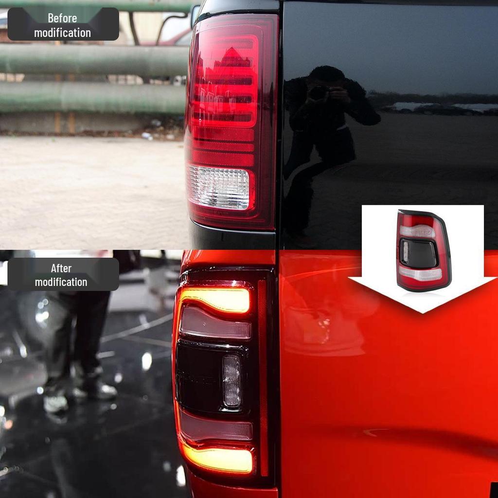 Upgraded LED Rear Tail Lights with Turn Signals & Daytime Running Lights for 09-18 Dodge Ram