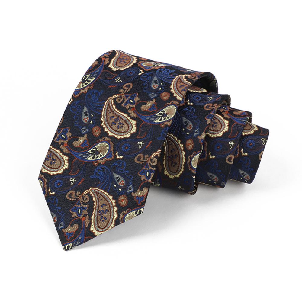 Corbata de Jacquard Rayada para Hombre, Atada a Mano, Poliéster, 8cm, Accesorio Formal de Negocios de Alta Gama