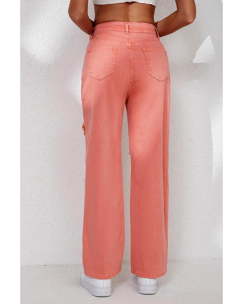 Azura Exchange Blugi rupți cu buzunare pe picior drept