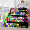 Colorful Dream Island Collage Blanket Flannel Blanket for bed, sofa, Camping, Hiking, Picnic Essentials, gift for family Fan gifts
