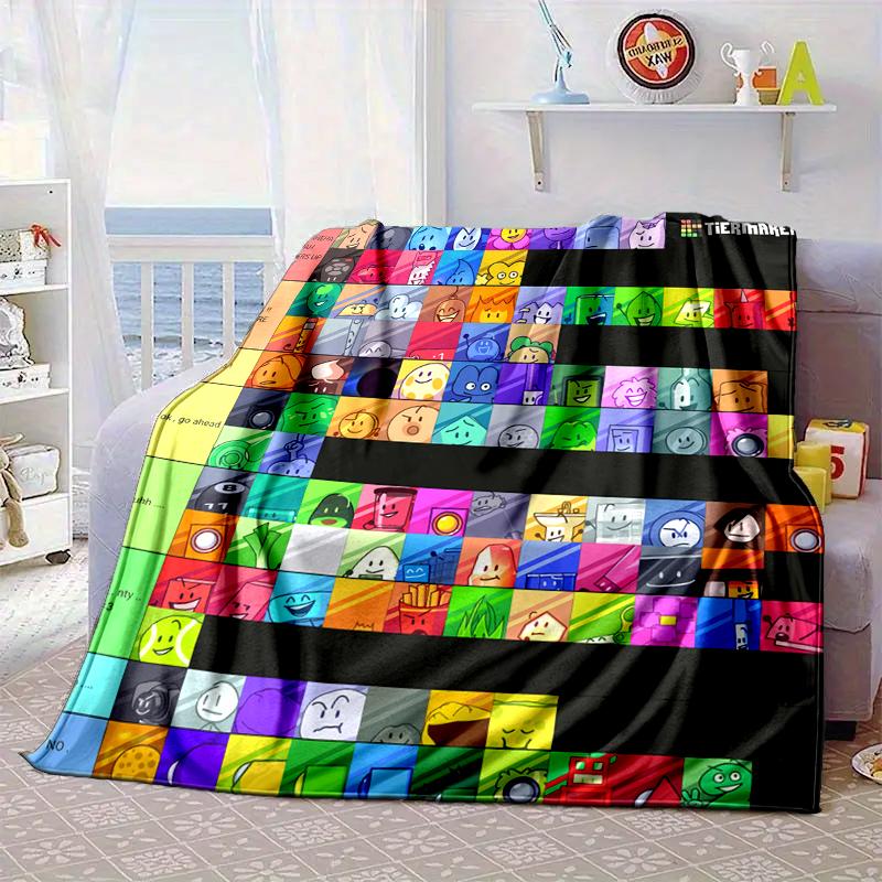 Colorful Dream Island Collage Blanket Flannel Blanket for bed, sofa, Camping, Hiking, Picnic Essentials, gift for family Fan gifts