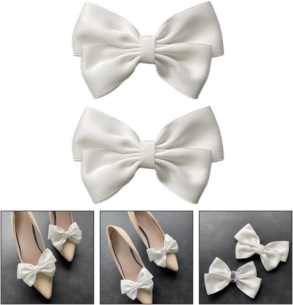 1pcs Shoes Bow Buckle White Bowknot Shoe Clip Bow Butterfly Shoe Straps Shoe Flower Accessories Shoes Decoration for Lady Women