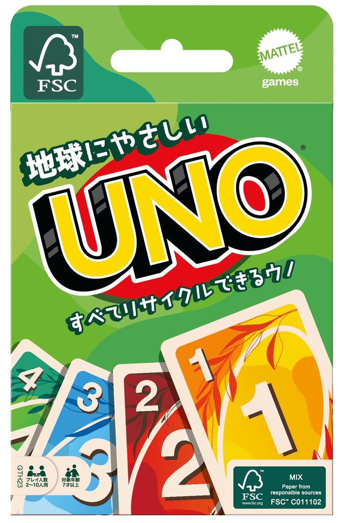Mattel Game UNO Toy 7 and GTH23 Earth-Friendly [Ages Up] [Sustainable] [FSC Certified]