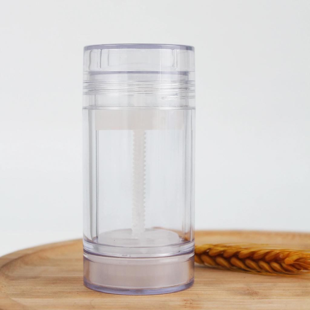40g Transparent Round Shape Bottom Filling Stick Deodorant Container Travel Clear Reusable Deodorant Tube For Home Sub-bottling
