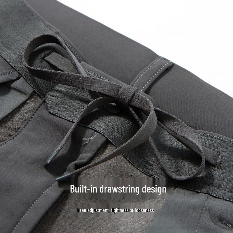 Hodo Men's Plush-Lined Easy-Care Casual Business Trousers