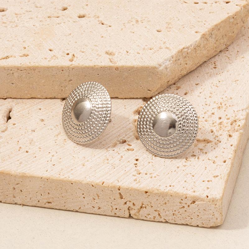 

Kpop Fashion Irregular Round Shell Star Ear Studs For Women Men Accessories Never Fade Stainless Steel Earrings Boucle d’Oreille