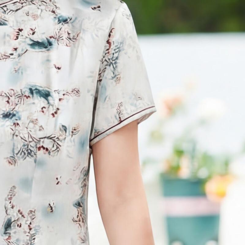 Haoyi Women's Elegant Printed New Chinese Style Qipao Dress