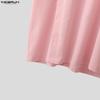 INCERUN Men Summer Lapel Neck Short Sleeve Side Buttons Casual Shirts Tops
