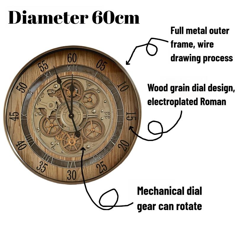 European Wall Clocks Retro Clock Watch Creative Living Room Design Clocks Luxury Watches Dining Room Decoration Home Furniture