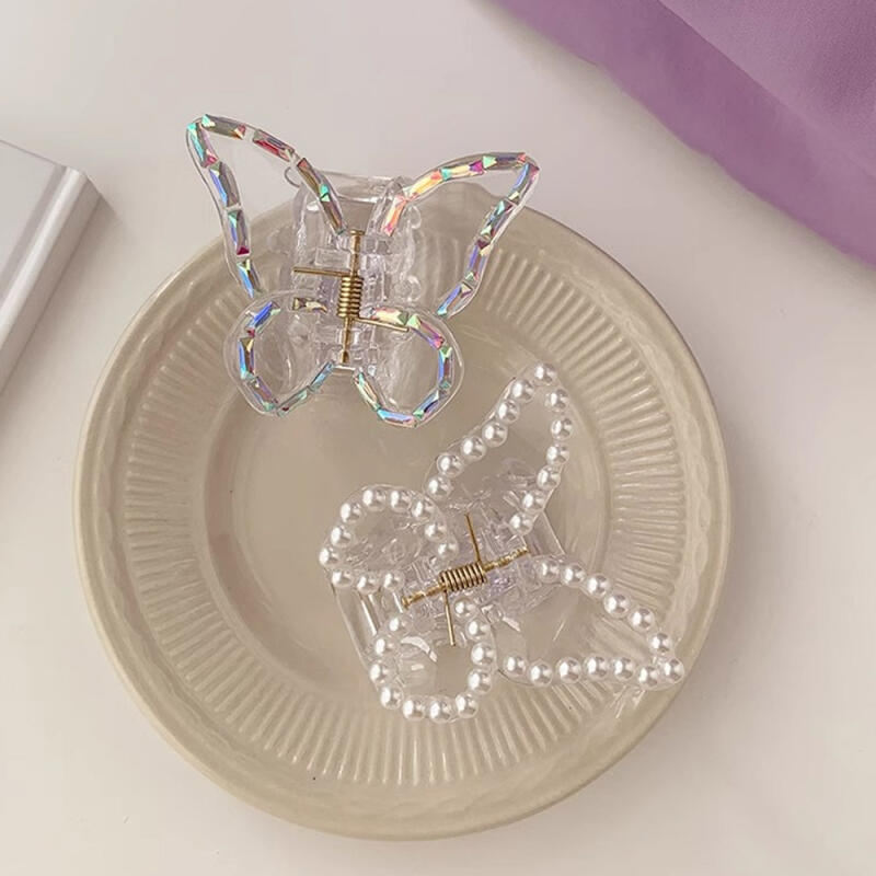 Pearl Lovely Butterfly Half-up Hair Clip Hairpin