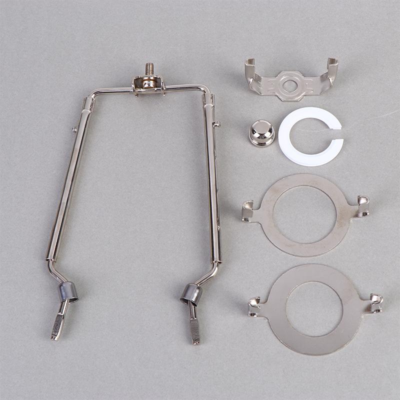 

7 8 9 10 Inch Lamp Shade Harp Holder Fit Both Standard Lamp Rod And E26 E27 Light Base Fitter Adapter Converter Set срібний