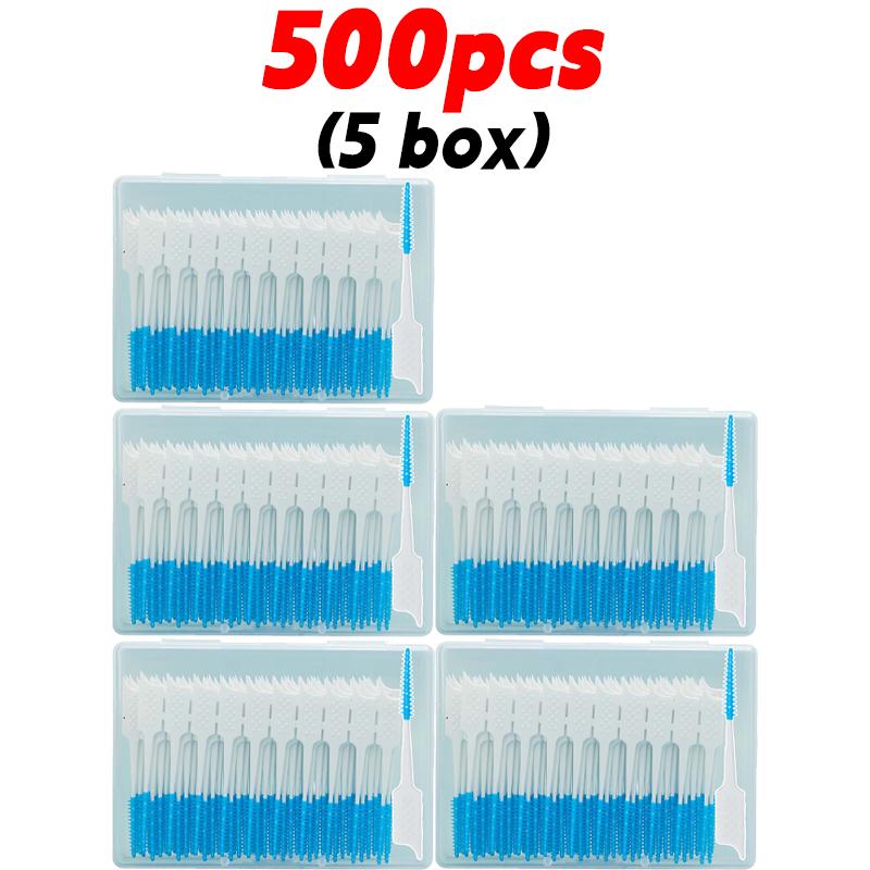 20/500pcs Disposable Interdental Brush Toothpicks Between Teeth Toothbrush Oral Hygiene Brushes Health Care Teeth Cleaning Tools
