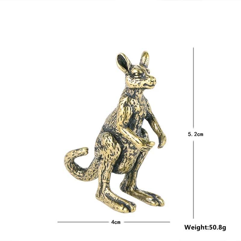 

Фигурки кенгуру из чистой меди, украшения для дома, настольные украшения, винтажная латунь, забавные, милые, аксессуары для украшения гостиной